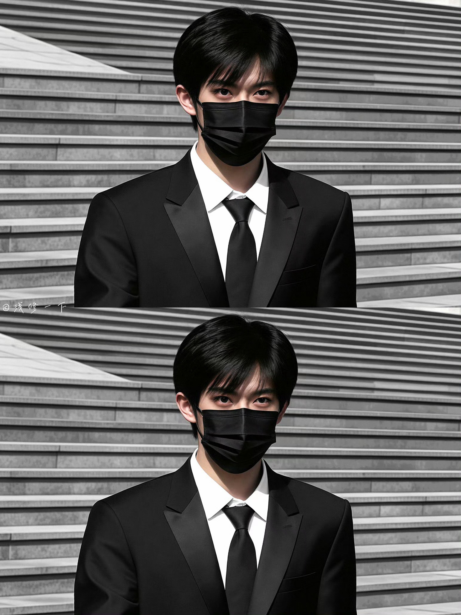 人民大会堂偶遇易烊千玺网友在人民大会堂偶遇了易烊千玺～一身黑色西装