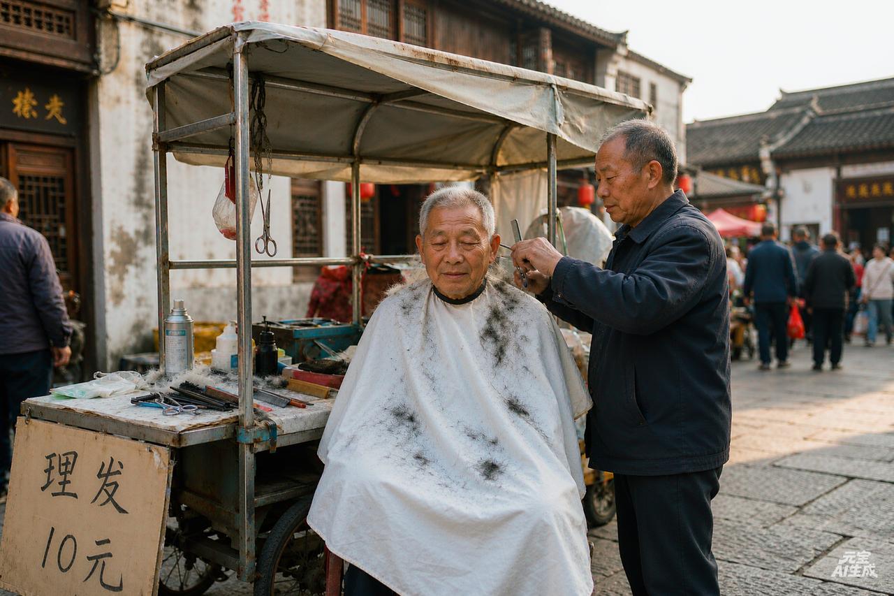 人过六十，对发型也就不怎么讲究了。那些装修精致的新潮理发店，我是很少踏足了，现在
