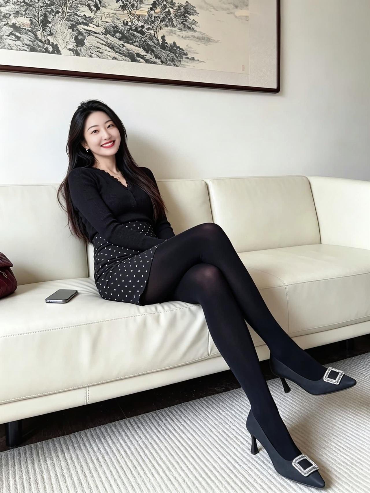 抛开缺点不说，我不是全是优点吗？辣妹穿搭展示 慵懒松弛感 御姐风细跟高跟鞋太绝了