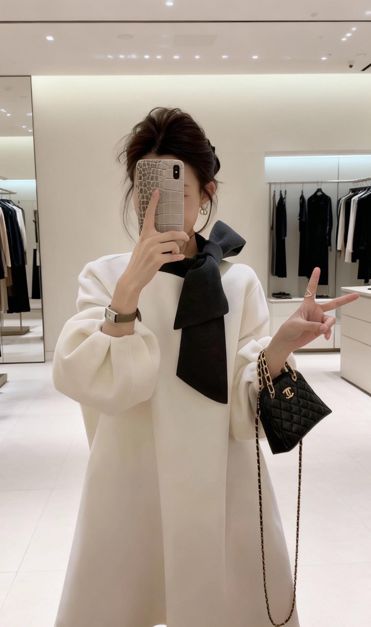 温柔穿搭 高级穿搭 大衣外套 韩范穿搭 轻熟风