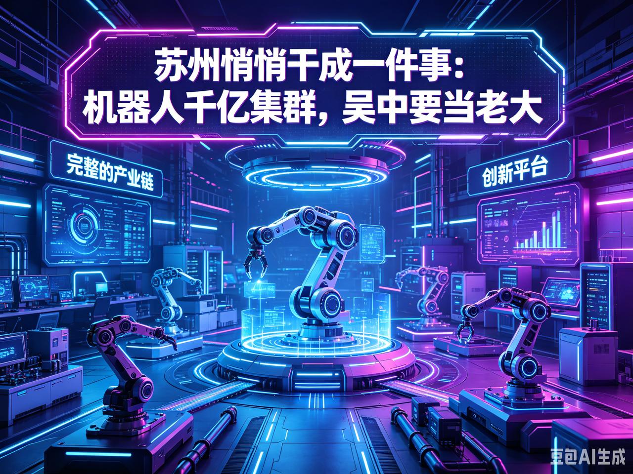 苏州吴中要搞千亿机器人集群，凭什么？
今天跟大家聊聊苏州的一个产业布局，可能很多