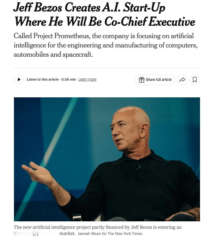 难以置信啊。64 年的 Jeff Bezos 退隐后再度出山，挂上 CEO 的 
