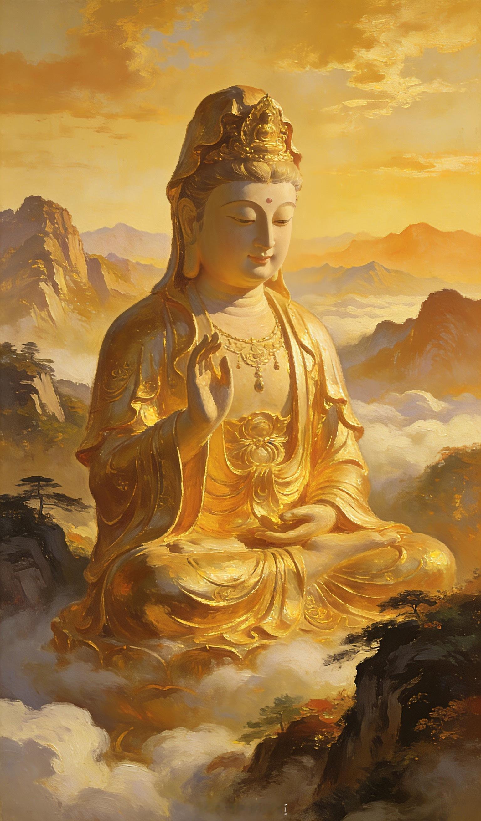 频率从不说谎，2026农历初一，刷到金身观音，是你大运来临的吉兆。留下“金光护体