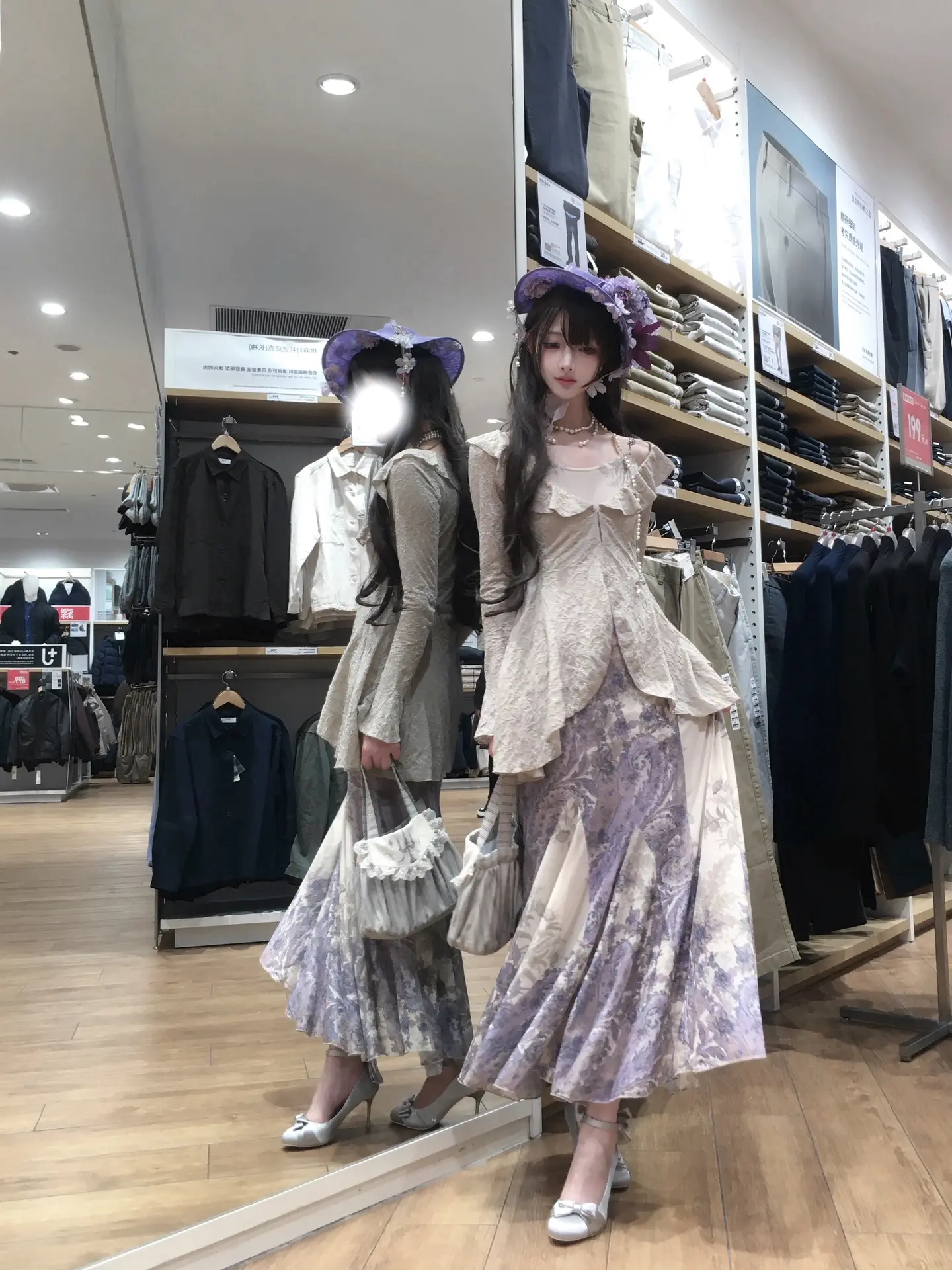 妹妹说紫色很有韵味。-