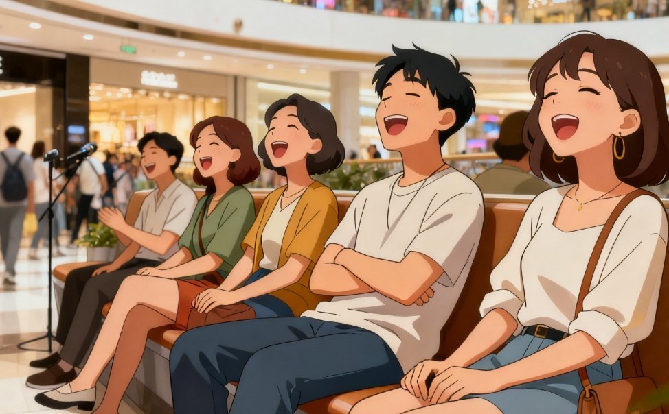 全国商场都在唱K歌之王这种自然流淌的旋律更让人放松，逛累了靠在休息区听着，连身边