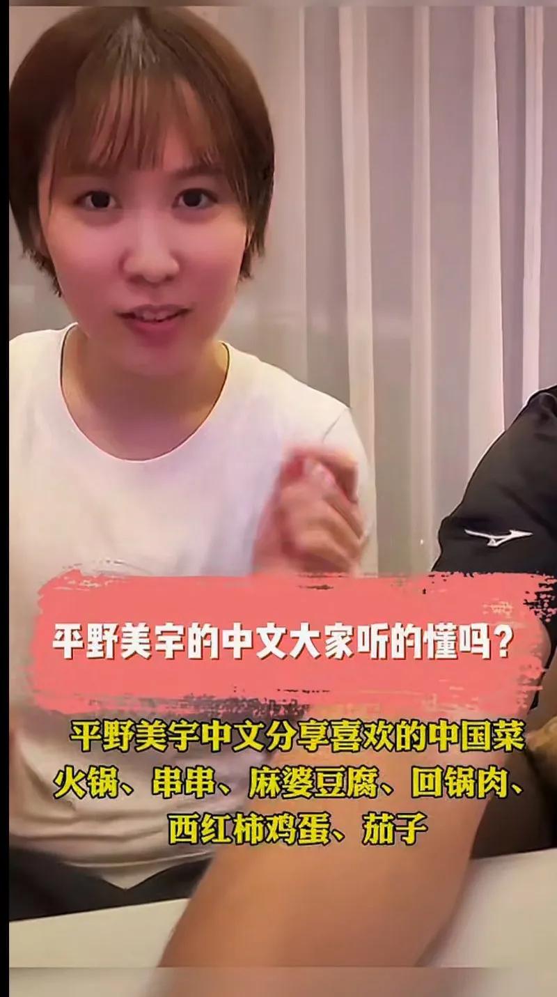 平野美宇中文分享喜欢的中国菜
火锅、串串、麻婆豆腐、回锅肉、西红柿鸡蛋、茄子