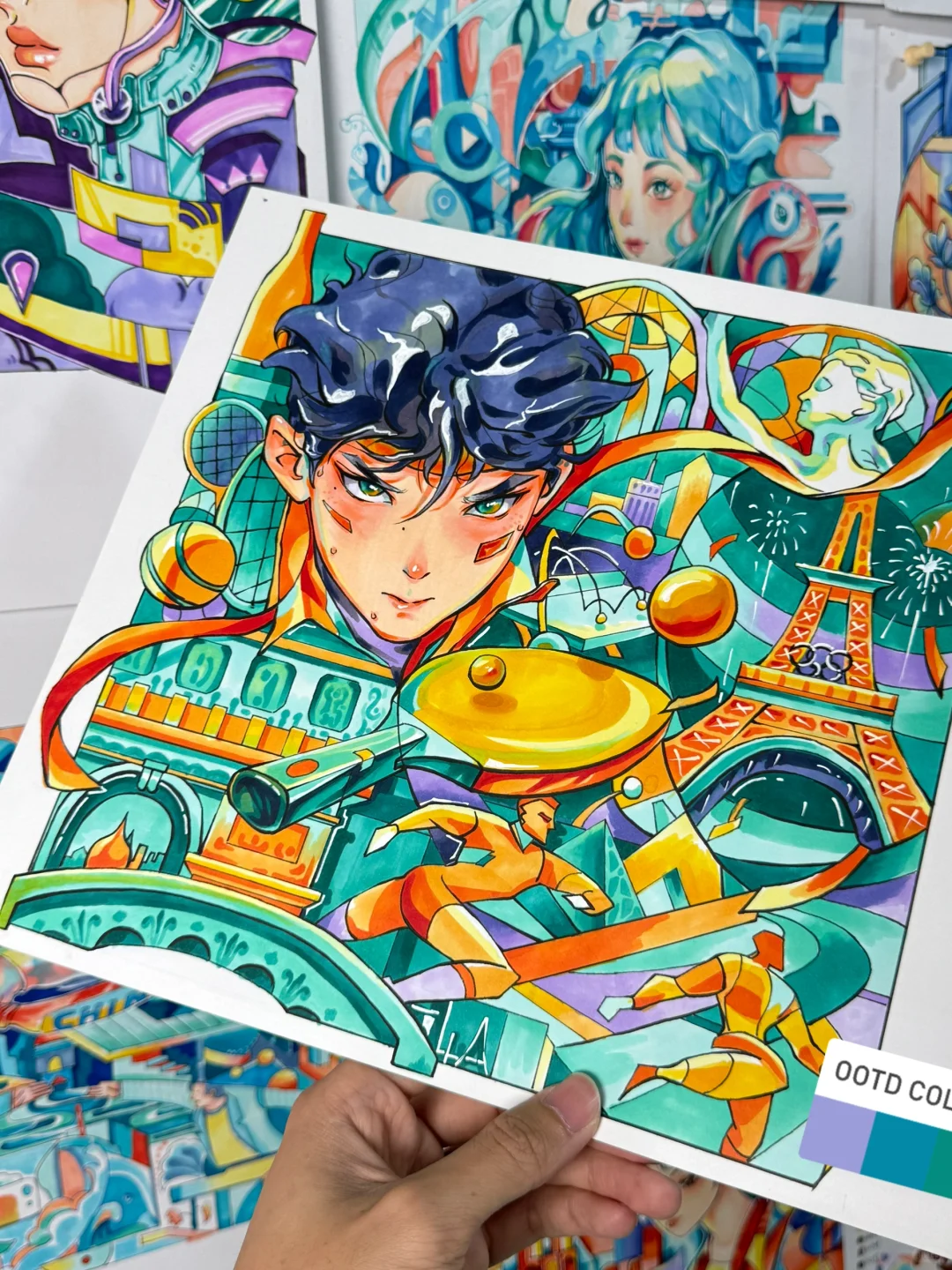 奥运主题❗️这届学生太强了紧跟时事❗️