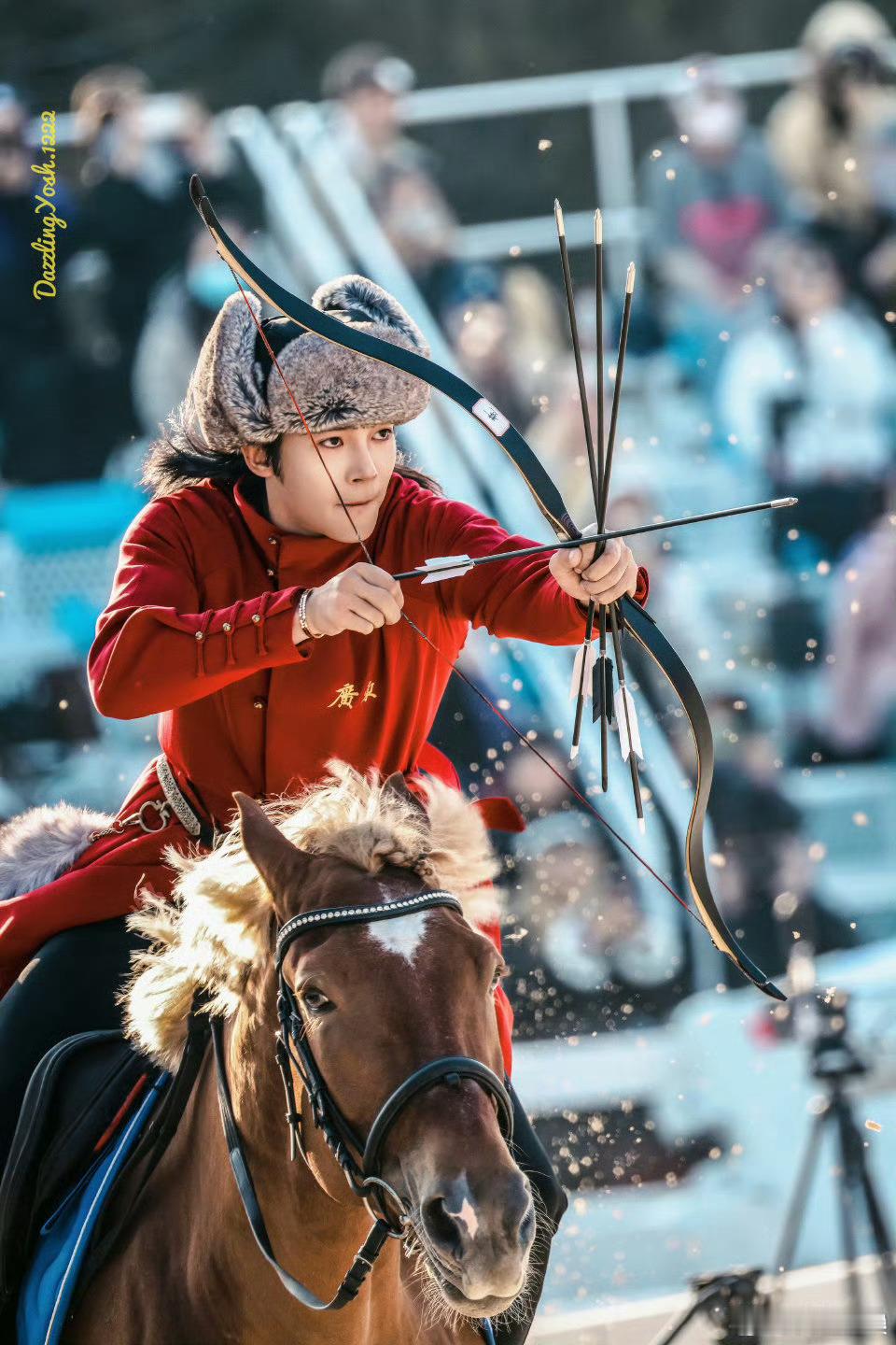 于适五连靶个人赛连中五箭  激情澎湃的比赛现场，于适连中五箭，实力圈粉！期待他在