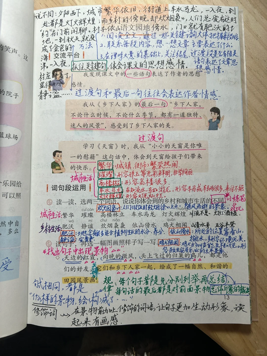 四下语文备课 《语文园地一》
