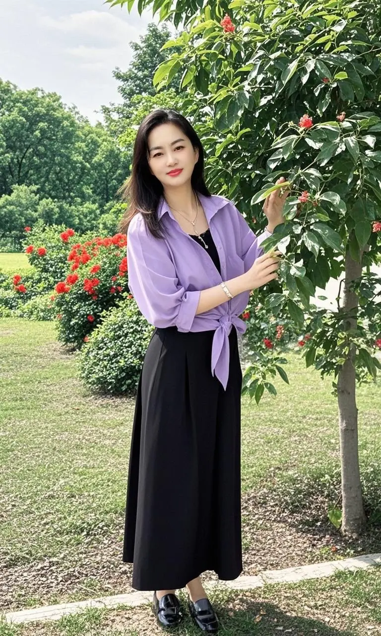 穿搭 紫色防晒衣 随意搭配