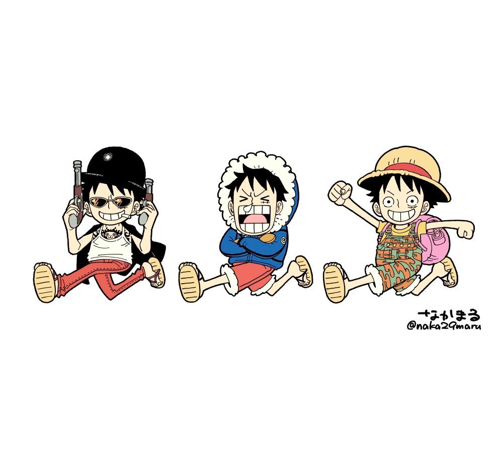 海贼王官方手游Bounty Rush衍生漫画/索隆小说插图作者中丸新作：路飞（2