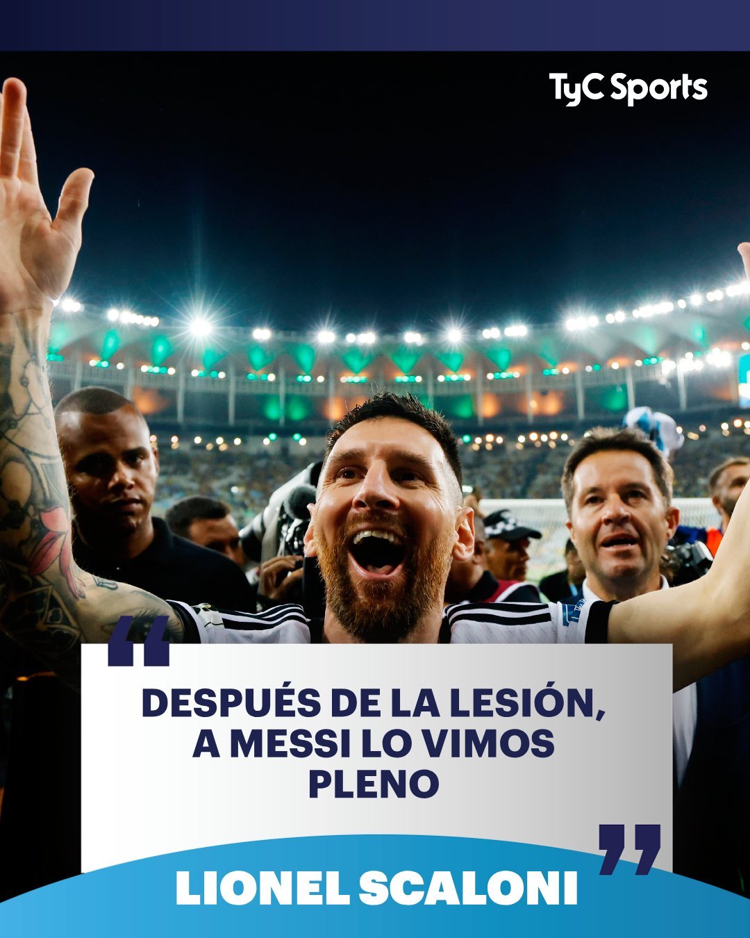 斯卡洛尼接受采访谈梅西🎙️： “我们完整地看到了梅西。” “我没有和马蒂诺交谈