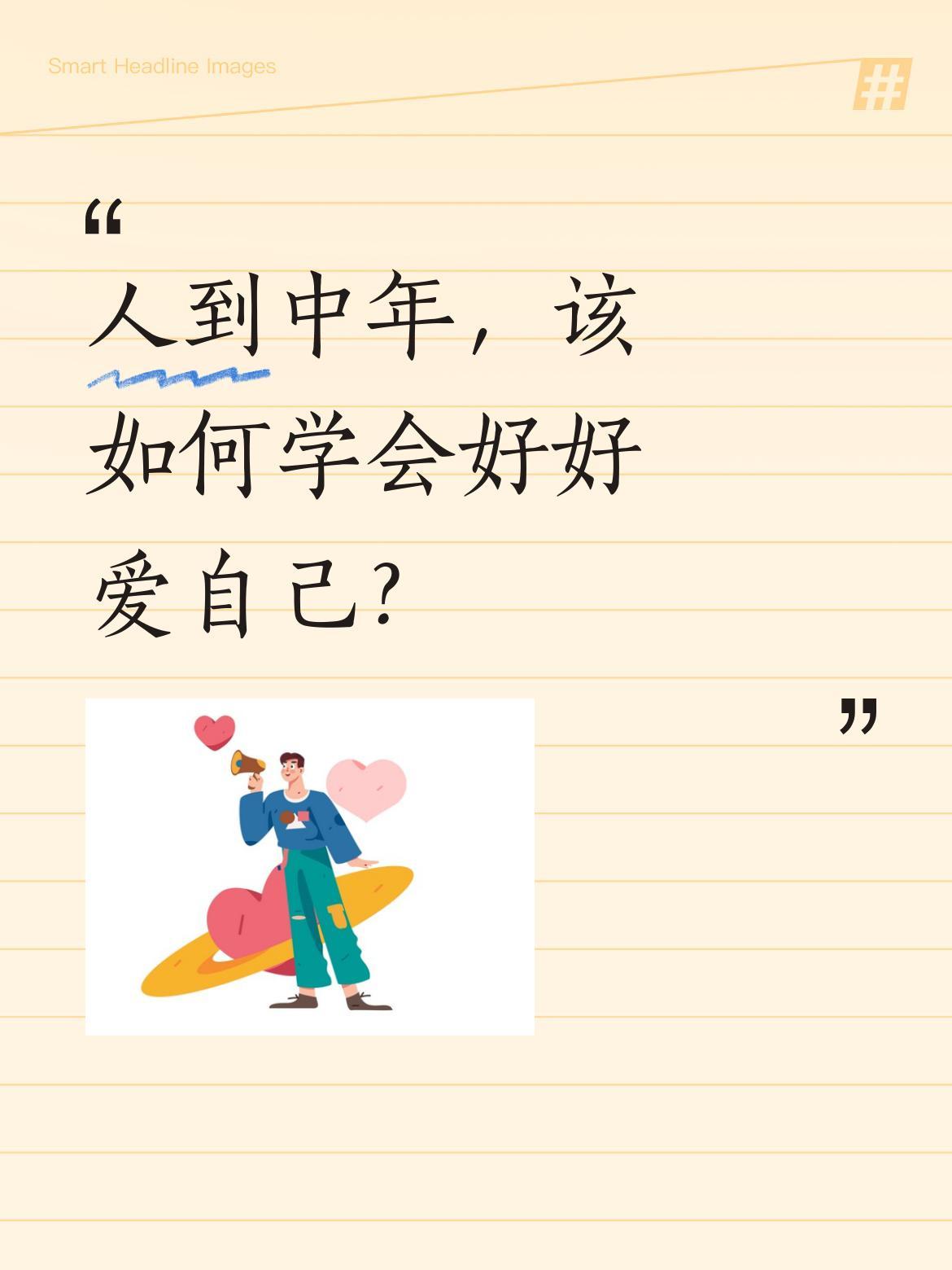 人到中年，该如何学会好好爱自己？
生活中听过太多