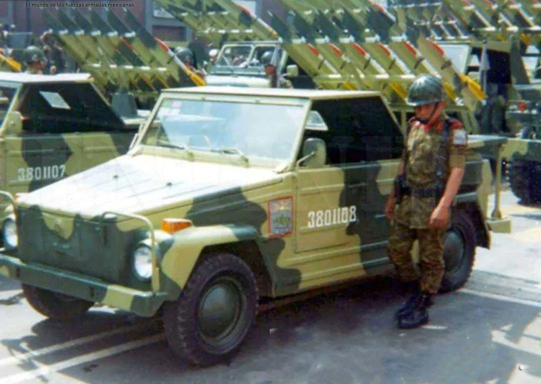 1980年代时期，曾服役于墨西哥武装部队，大众Type 181改装成临时火箭发射