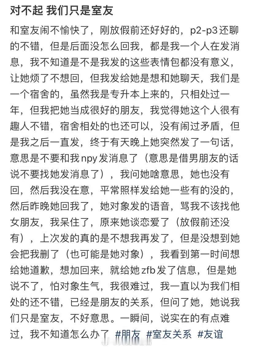 抱歉，我们只是室友 ​​​