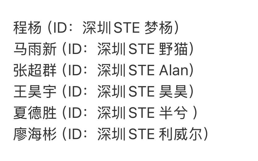 STE梦杨、野猫、Alan、昊昊、半兮、利威尔挂牌2026pel夏季转会期