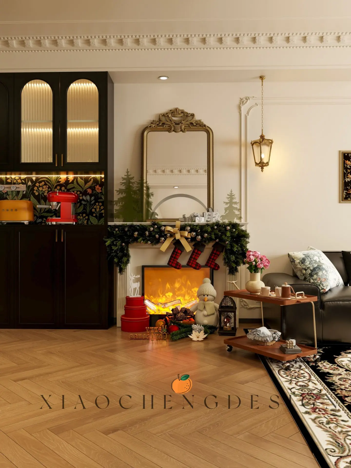 独爱的一套超有氛围感的法式复古家，每一处都散发着浪漫的气息，黑色与复古...