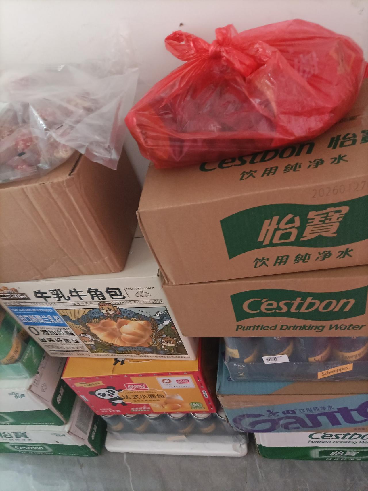 年货准备了啥让你们看看，我们家年货准备了，这都是我儿媳妇二天时间里买的，吃的，喝