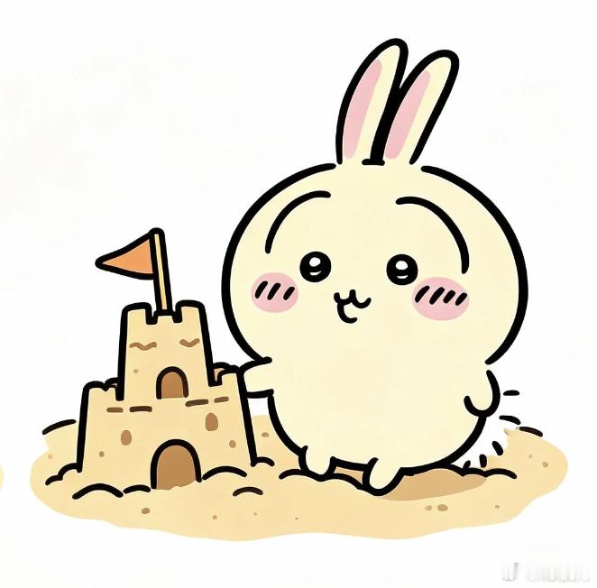 吉伊卡哇灵感共创夏日企画乌萨奇篇夏日可爱表情包喝椰子水，玩水，晒太阳太惬意啦图片