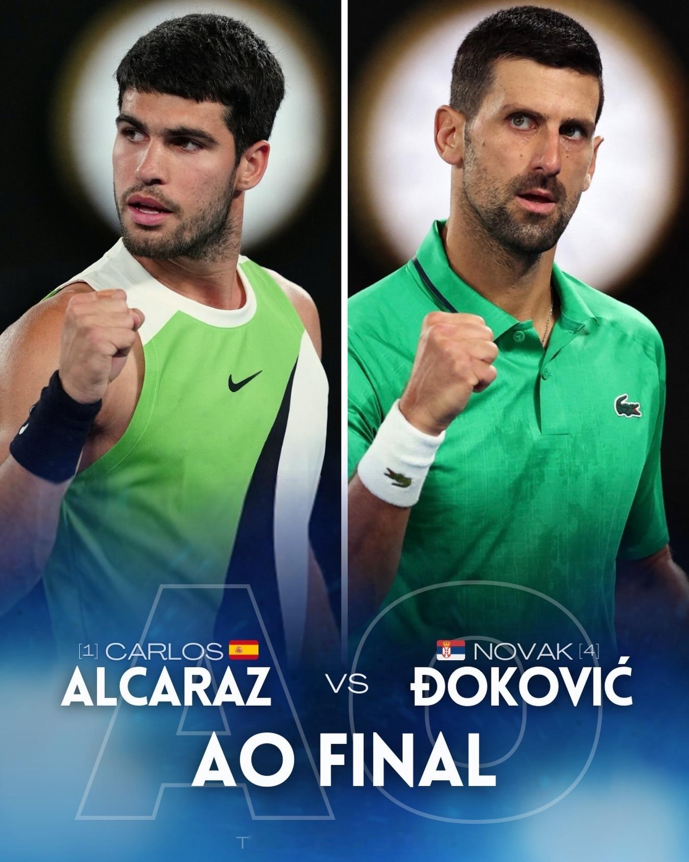 16:30澳网2026男单决赛，这场万众期待的战斗将在38岁老将德约科维奇和22