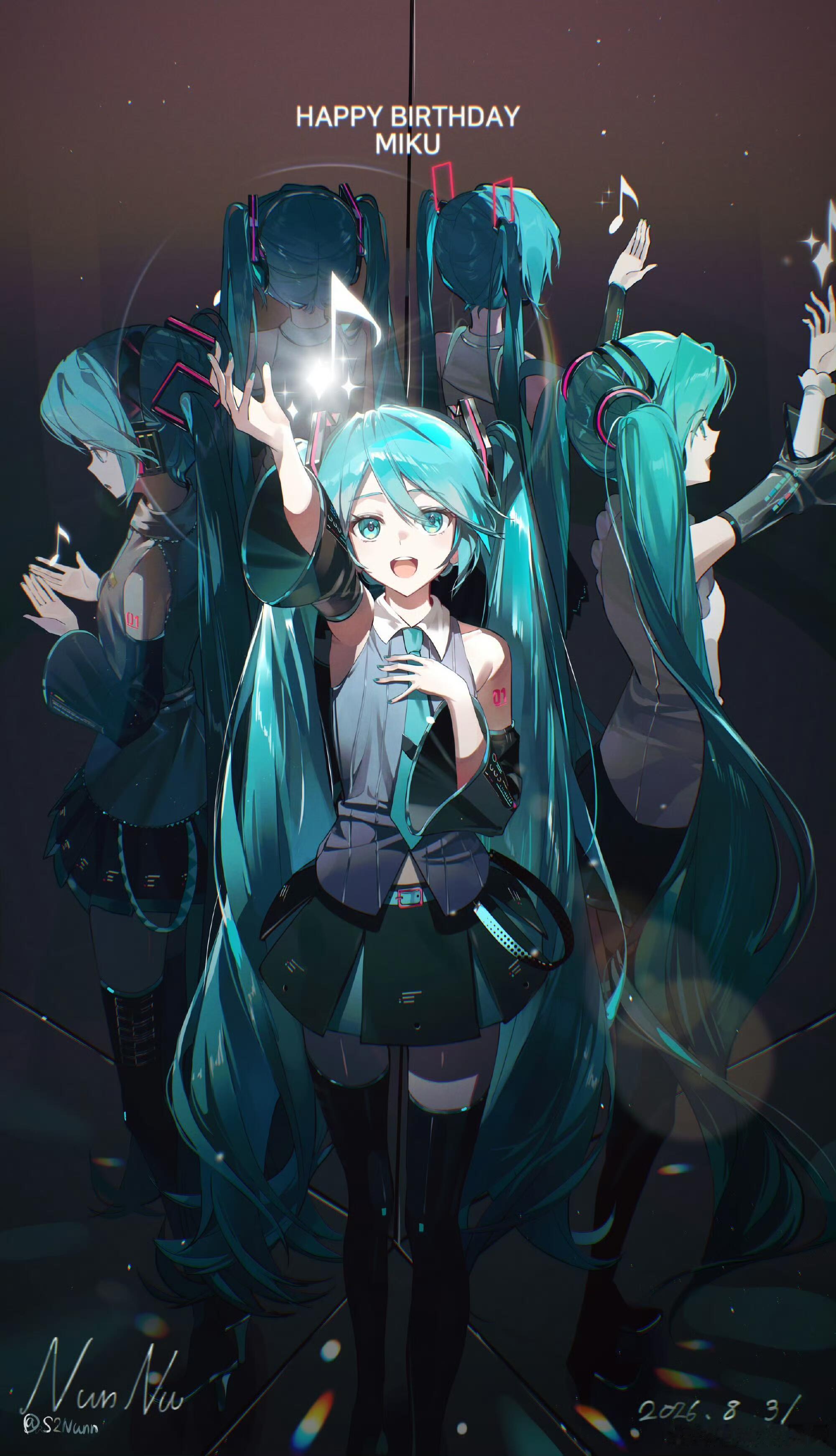 初音未来19周年生日贺图，萌之！x：S2Nunn初音未来19周年 ​​​