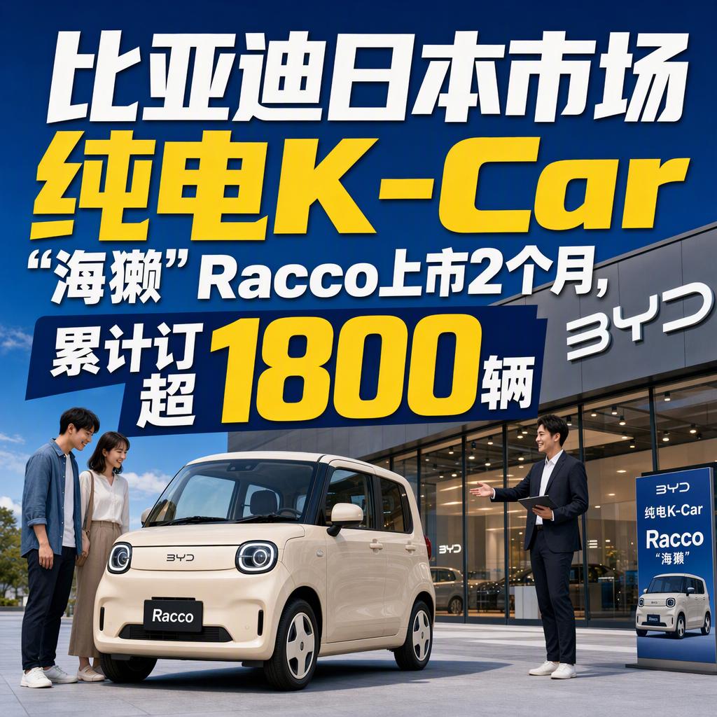 比亚迪专供日本的纯电K-Car海獭Racco，7月28日上市，截至9月27日累计