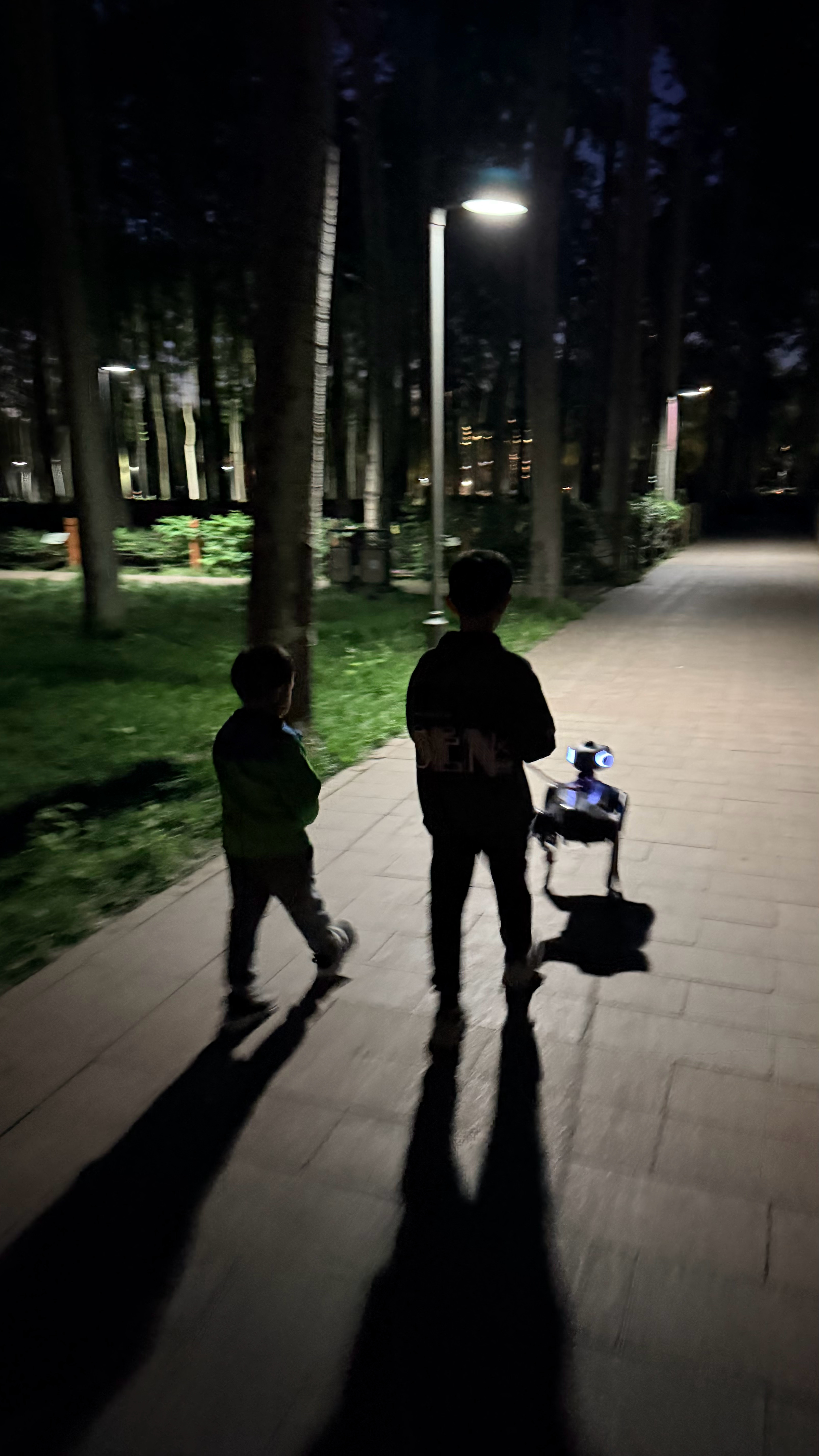 今天带孩子遛个环保狗vbot超能机器狗