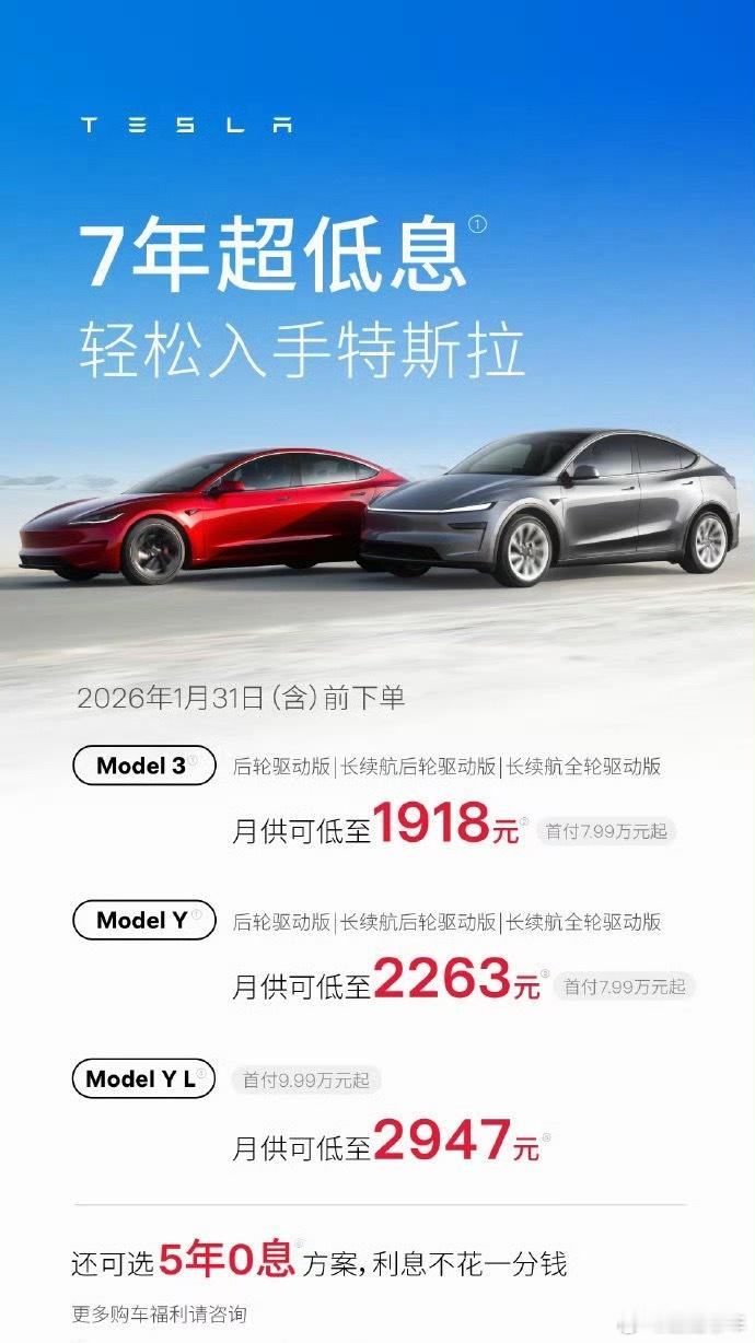 特斯拉毫无征兆，直接开始所以2026年开年就是一场血雨腥风是吗～不过这个七年……