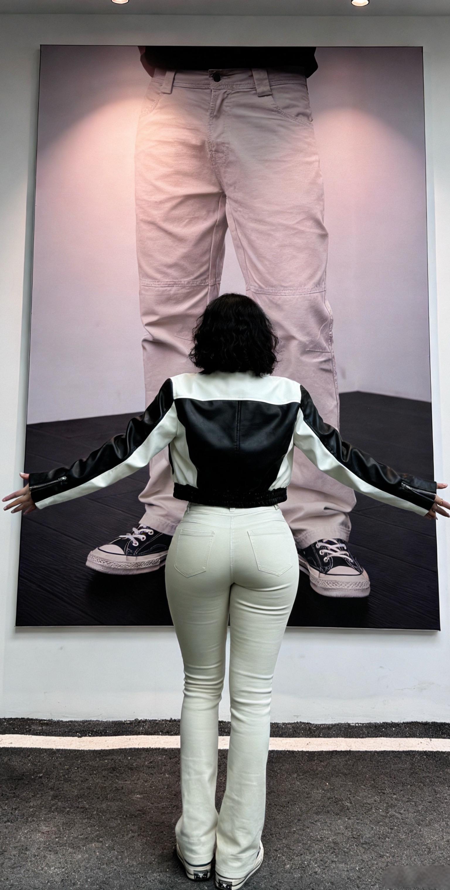 弯刀立裁拼接工装裤四季机能风可调节直筒裤简约透气休闲长裤