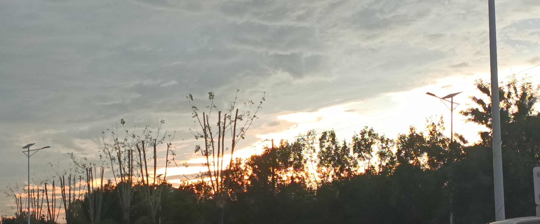 夕阳。 