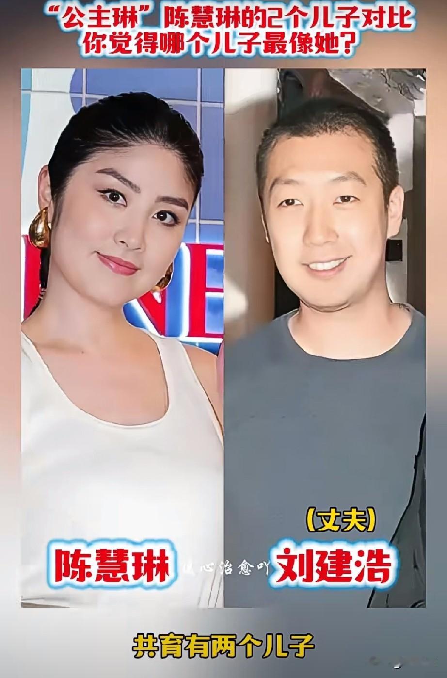 陈慧琳的2个儿子对比，你觉得哪个儿子最像他她？