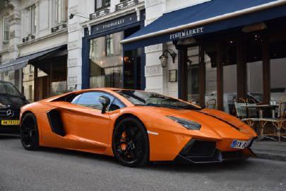 橙色兰博基尼Aventador LP700-4，很漂亮！ 