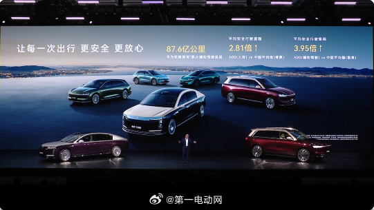 鸿蒙智行技术焕新发布会 华为目前是唯一每月发安全数据的品牌，华为ADS 是WEW