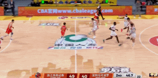 广厦和深圳G2上半场结束，广厦以52：42深圳，深圳失误多依然没改进，首节广厦2