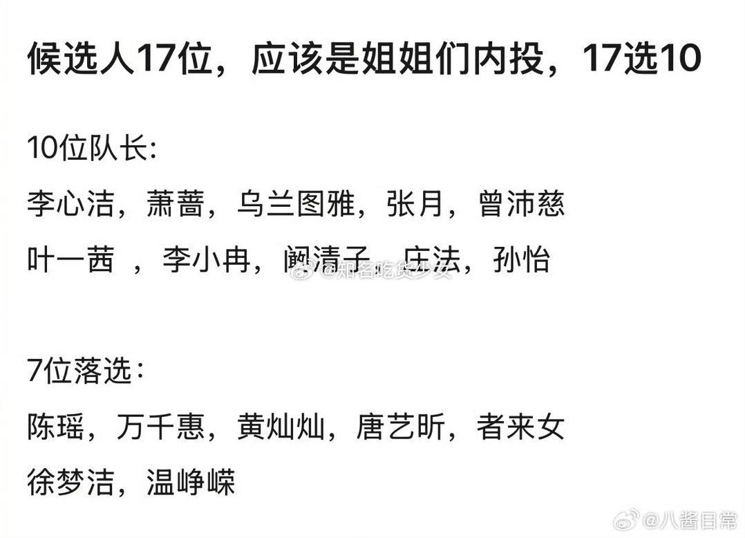 乘风2026一公10位队长网传乘风2026一公队长浪姐今日直播暂停10位队长好期