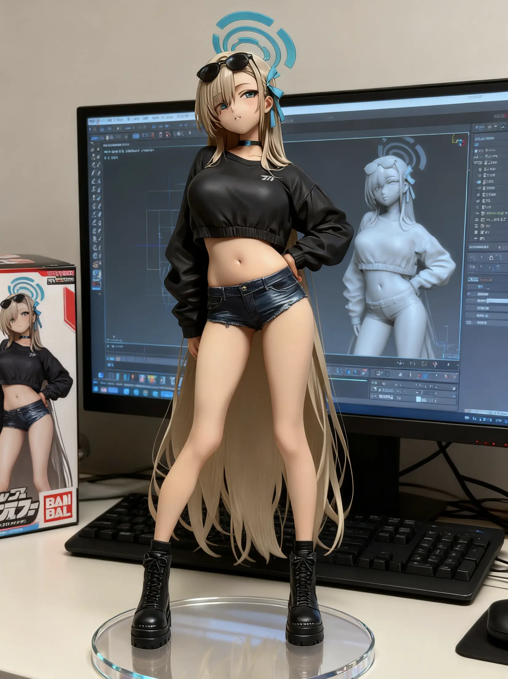 手办模型 3d打印 这腿又长又白又细 一之濑明日奈 蔚蓝档案