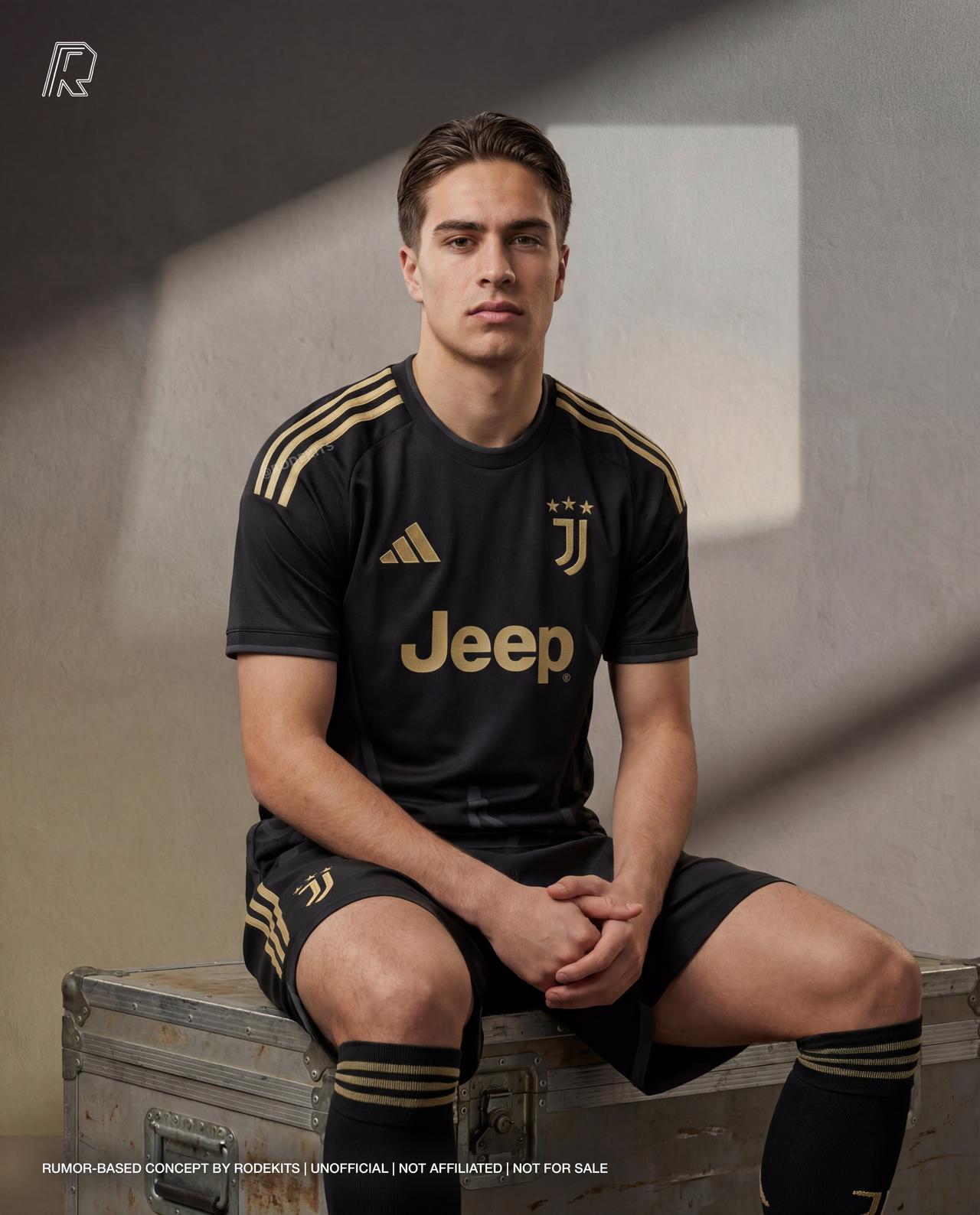 尤文图斯26/27赛季第二客场队服谍照，黑金回归，谍照准确率85%-90%