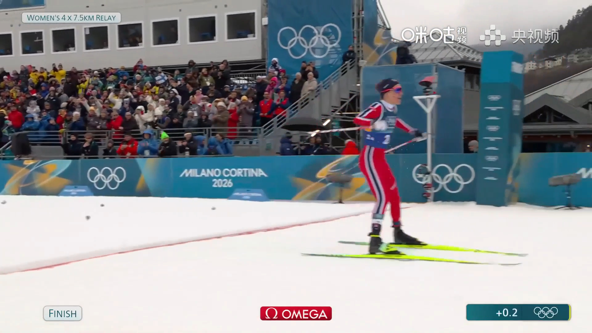 #挪威获越野滑雪女子接力冠军#北京时间2月14日19：00开始的米兰冬奥越野滑雪