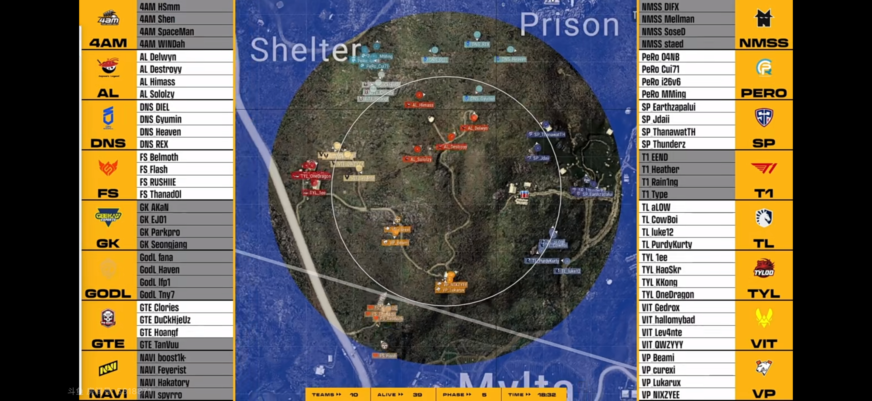 【pgs全球系列赛  PGS7小组赛BC组 D1】 第一局赛况回顾🧐排名🌊：