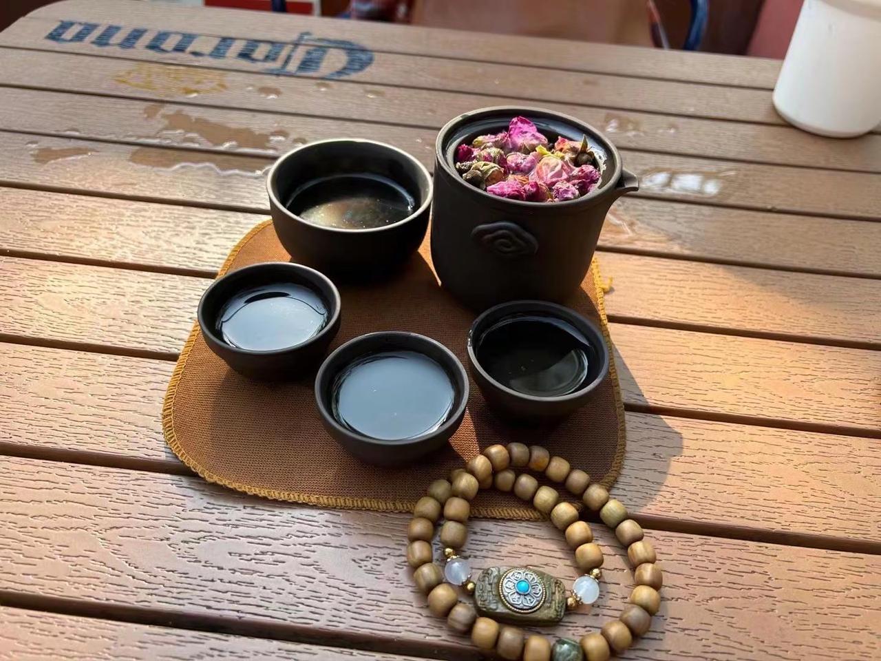 户外茶席 带上茶具户外喝茶