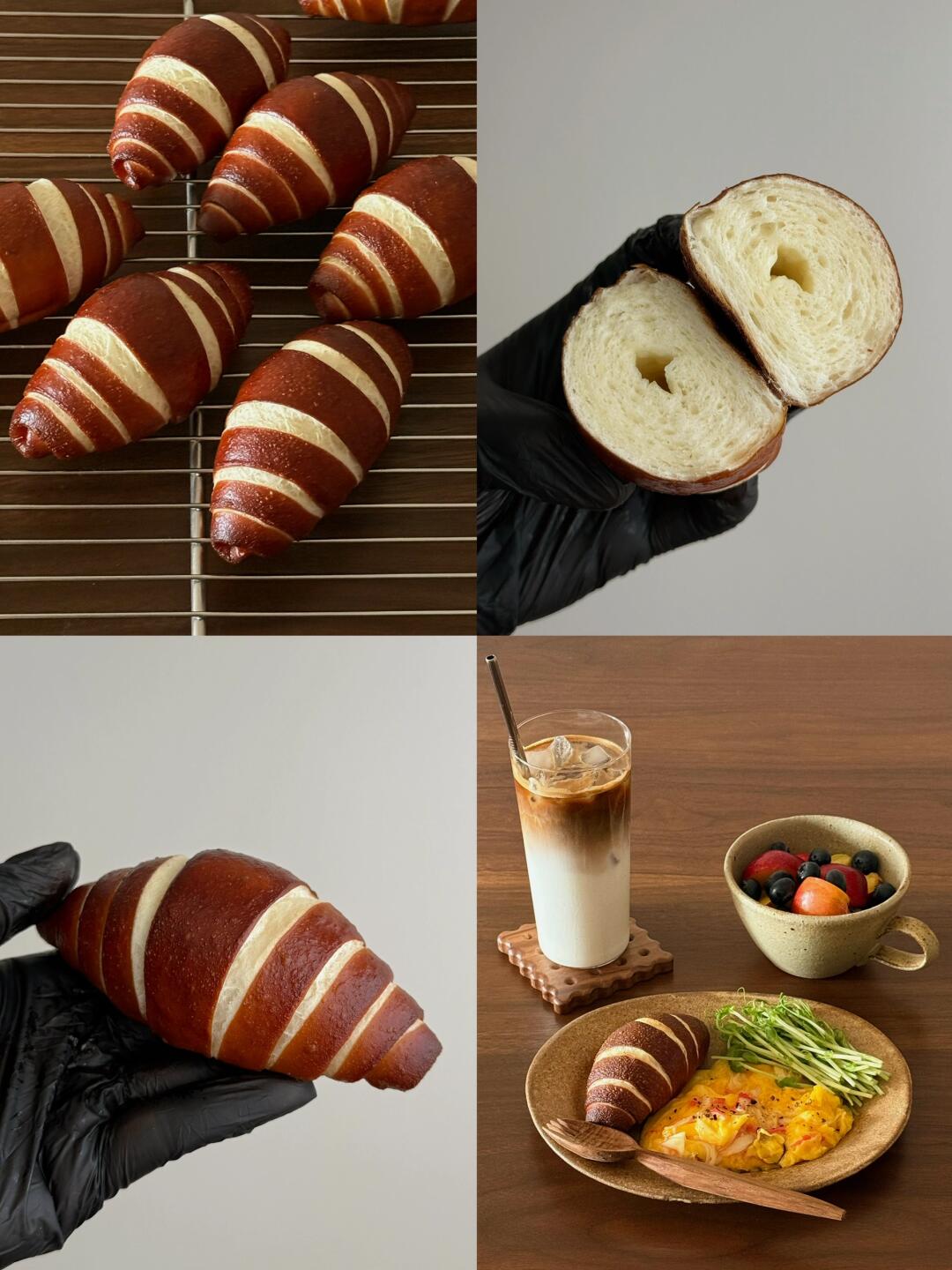 “蚕蛹”面包🥨碱水版盐卷，趁假期做起来！