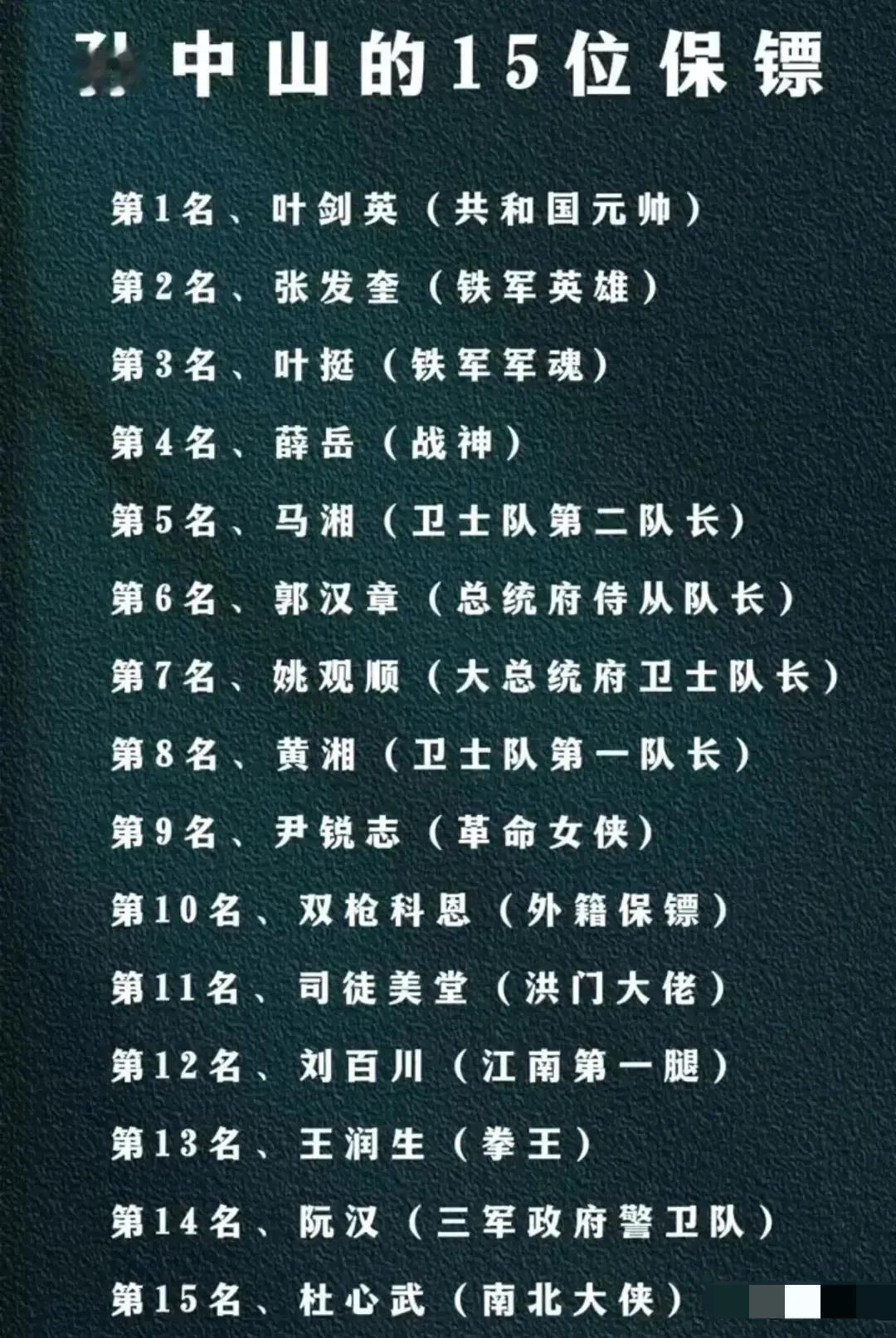 图二照片中的左三是孙中山先生，左六是马湘，马湘一度是孙中山身边最出名的保镖！关于