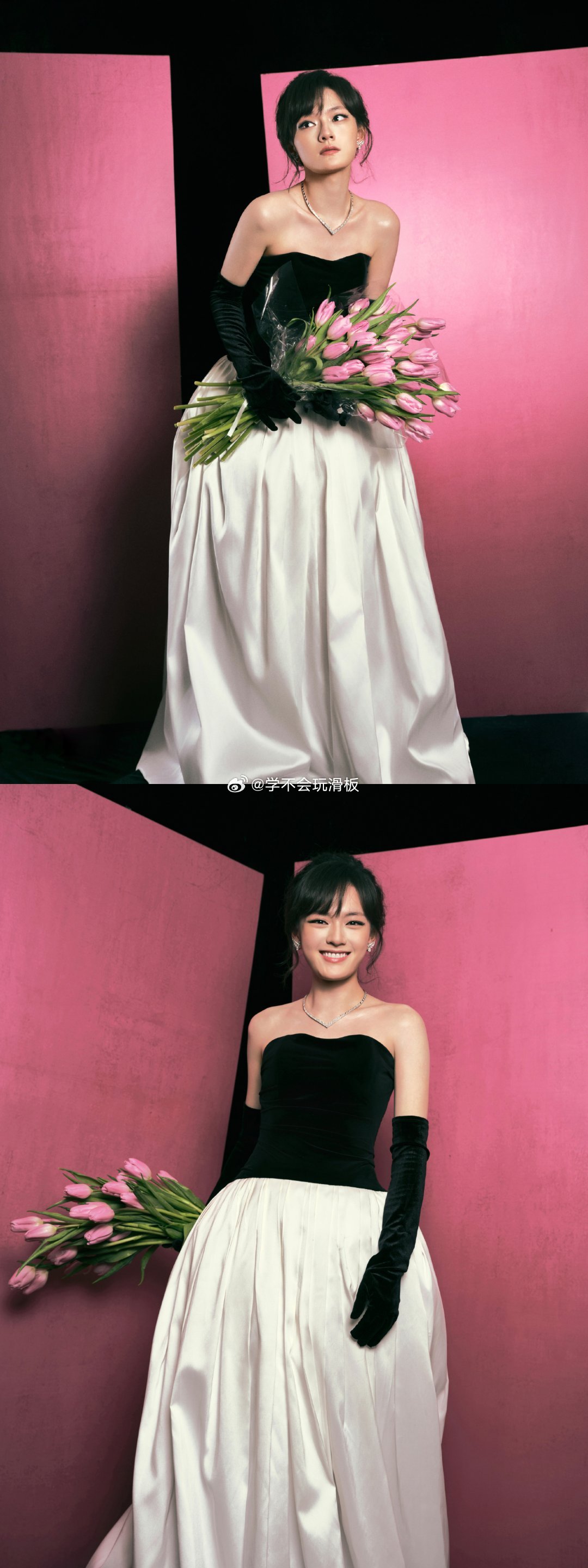 文淇 郁金香小姐文淇微博之夜红毯出图，今天最舒服最自然的一组。 