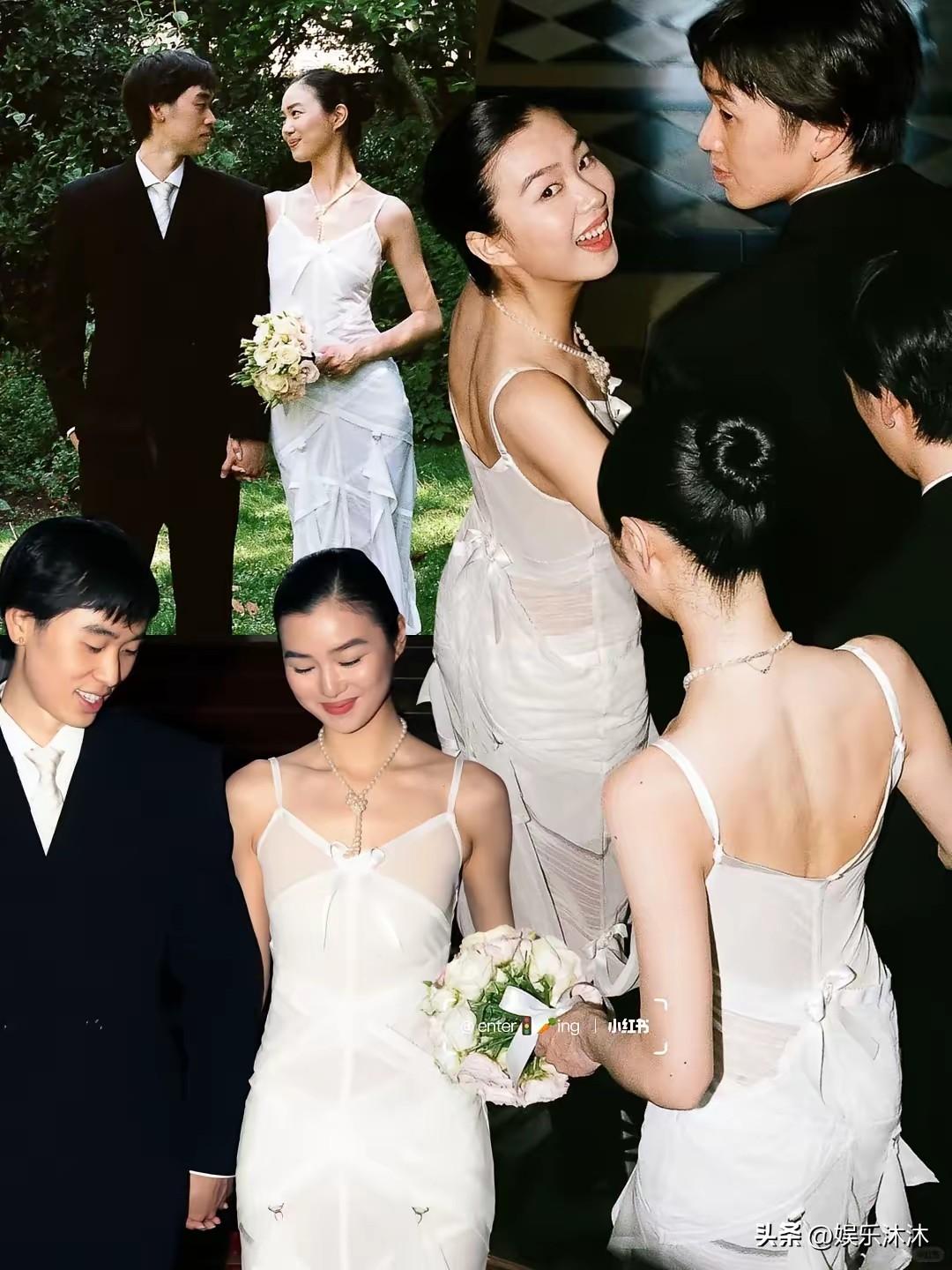 林依轮长子林子濠官宣结婚，新娘是国际超模陈瑜！两人晒出复古胶片风婚纱照，陈瑜配文