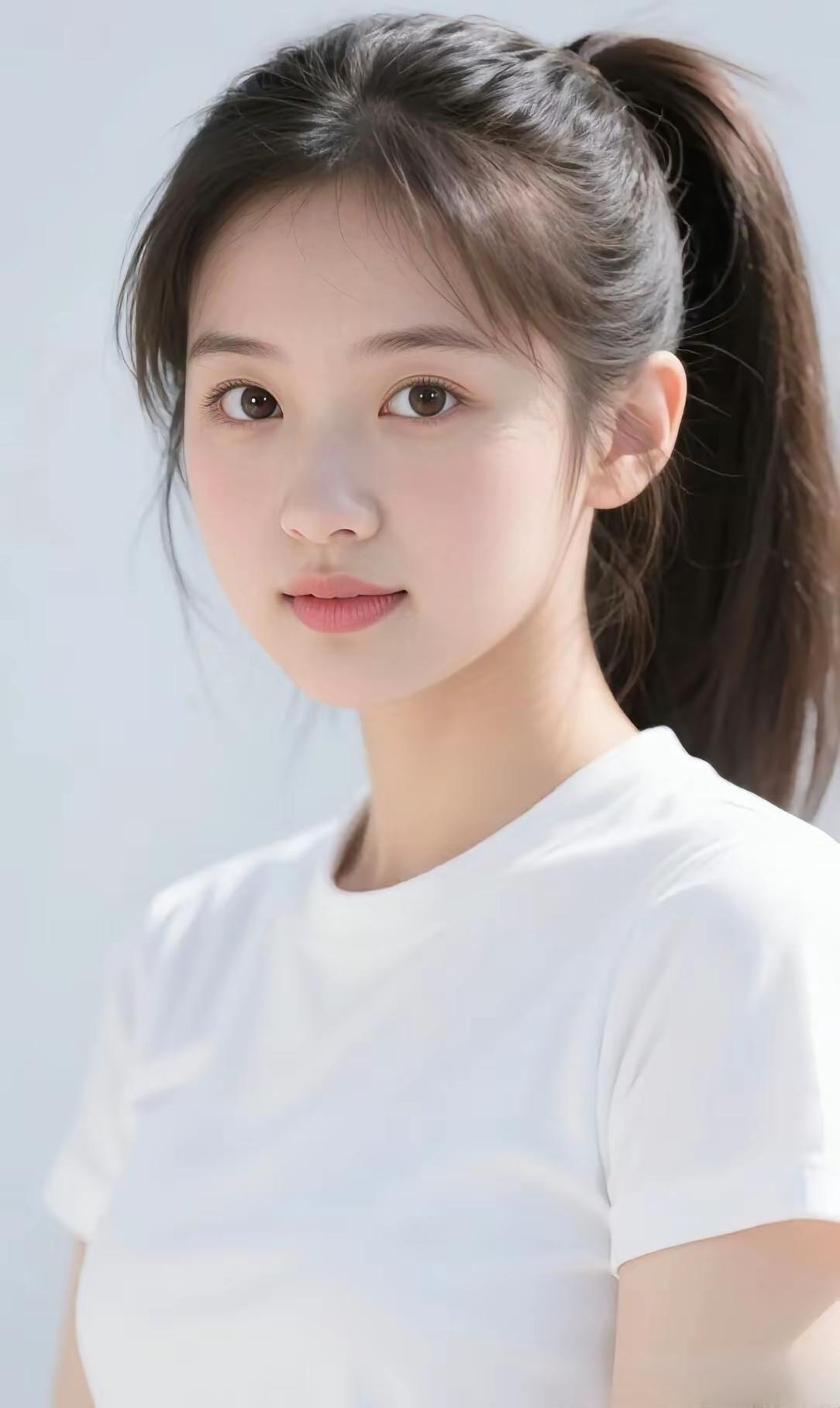 少女的美，真是纯洁无瑕之美！