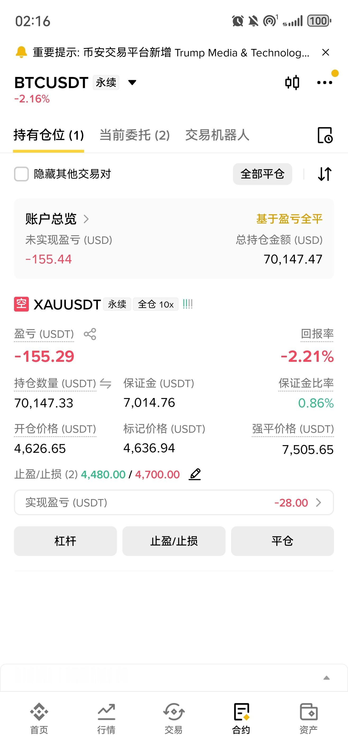 黄金这波反弹应该到位了，四小时明显破位，日线是顶部信号，继续南下 ​​​