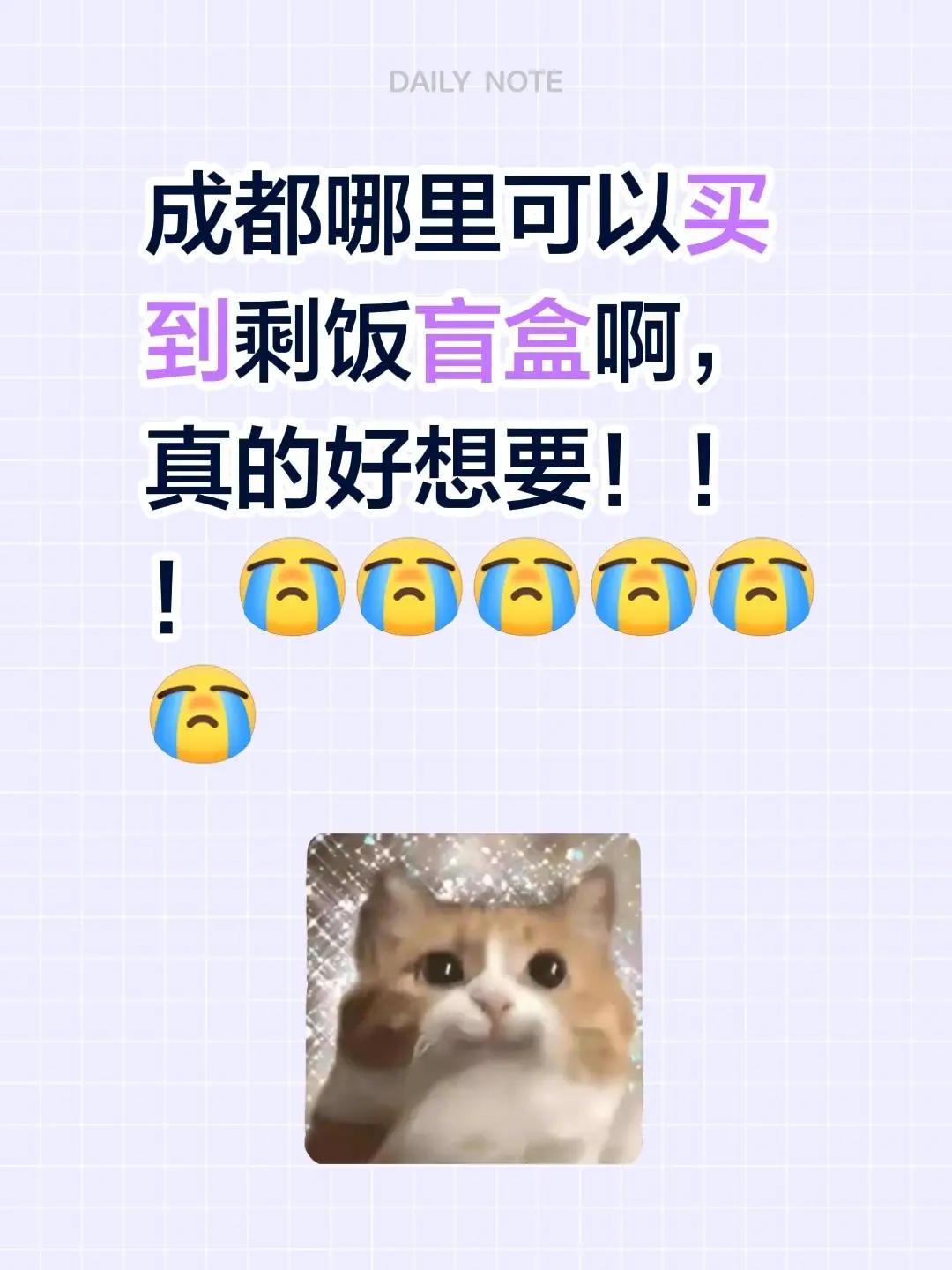 成都哪里可以买到剩饭盲盒啊，真的好想要！！！