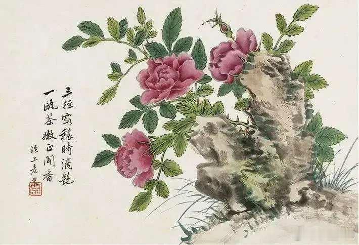 董棨《花鸟册》。董棨，清代著名画家，字石农，又号梅溪老农，生于秀水（今浙江嘉兴）