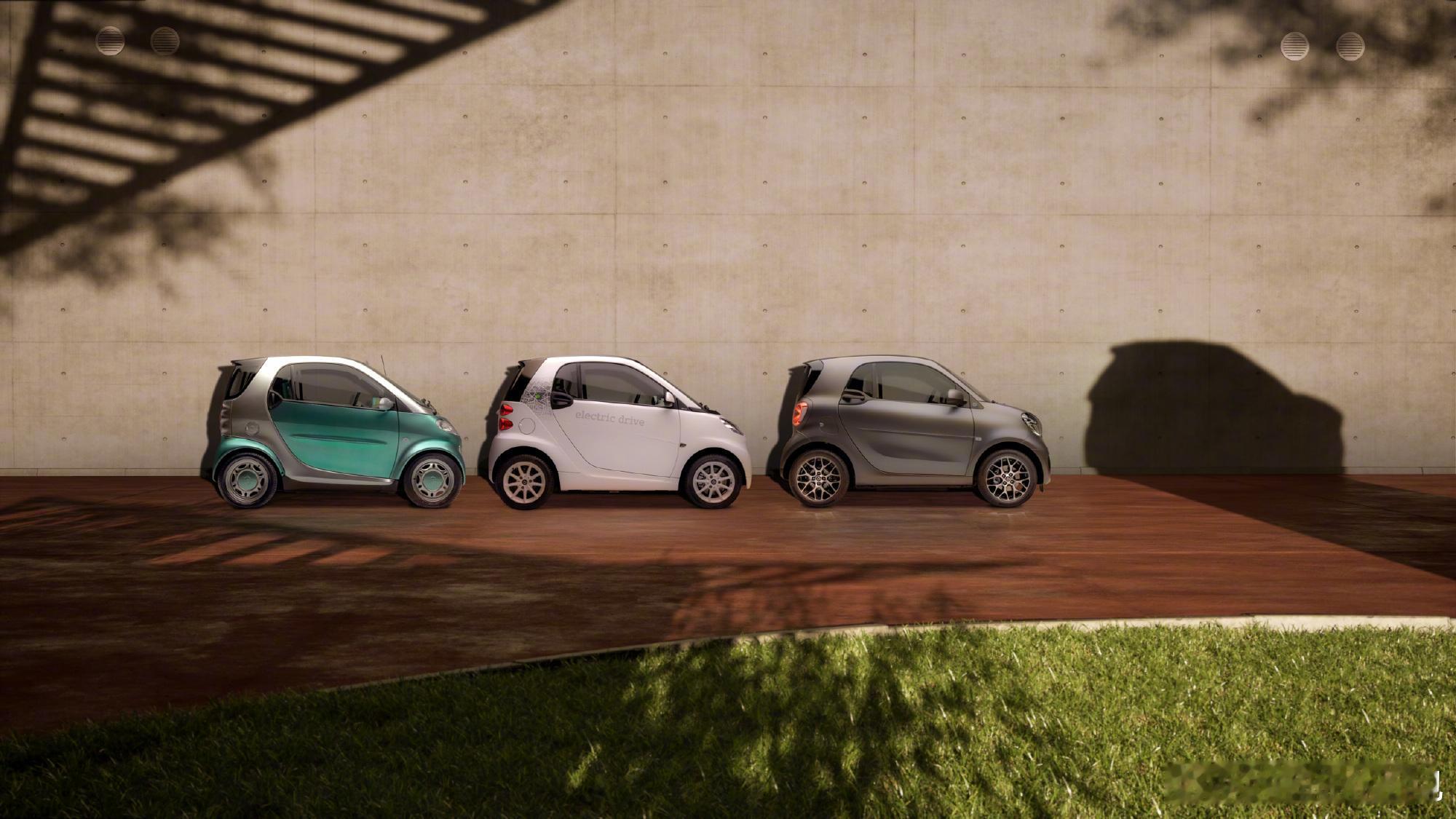 smart官宣两座回归1998年的首款两座微型smart fortwo还记得长什