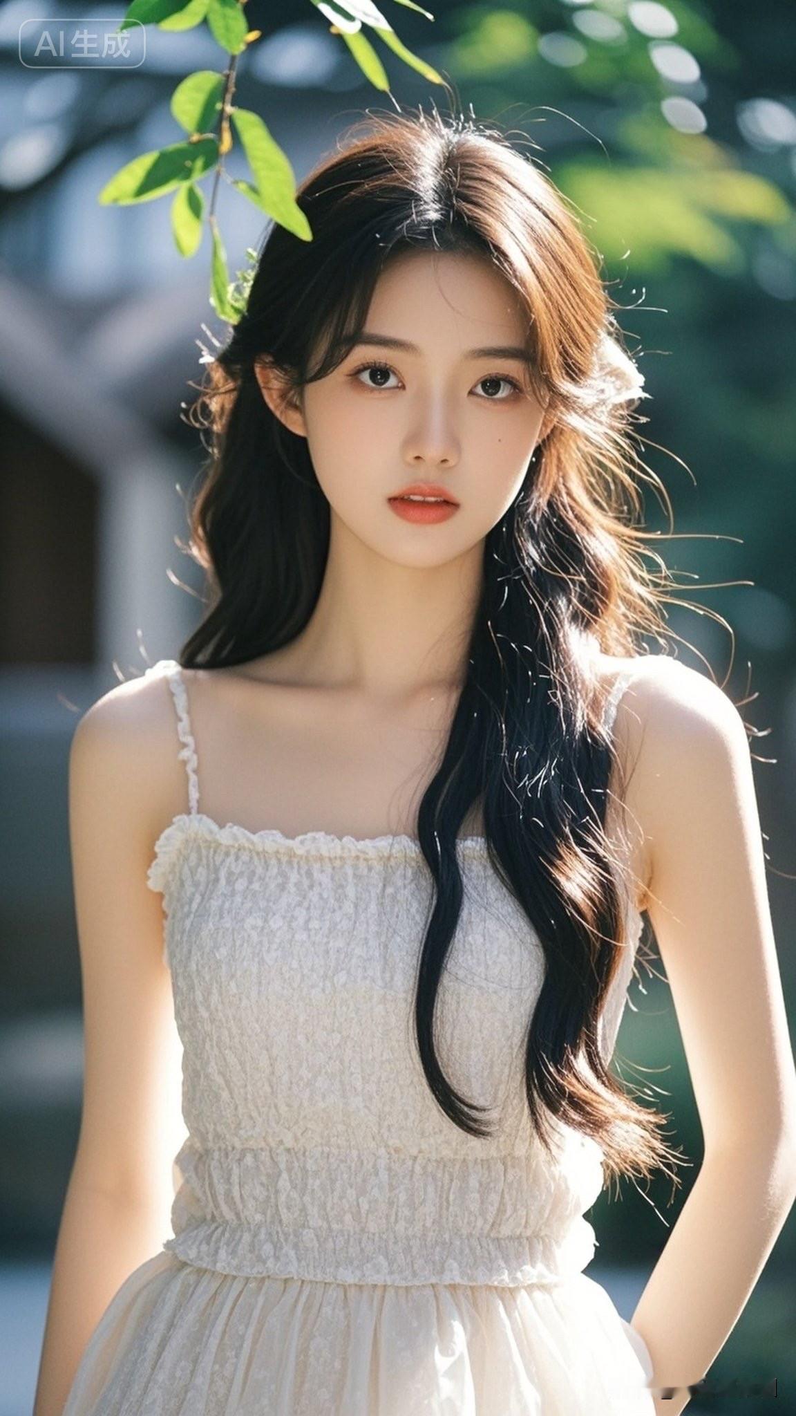 夏日清新少女，温柔似水，浅笑如风。